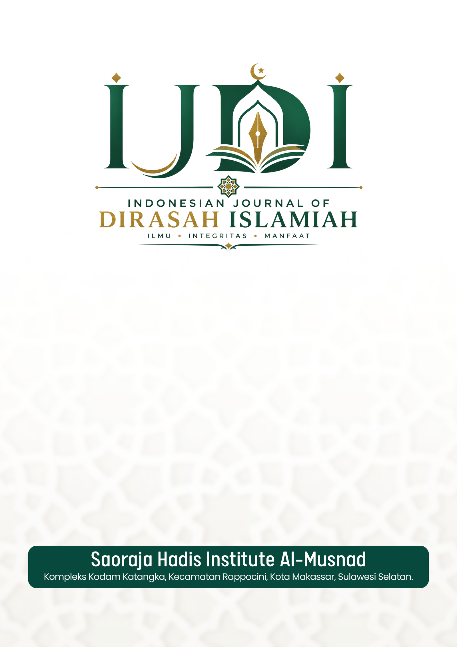 Indonesian Journal of Dirasah Islamiah