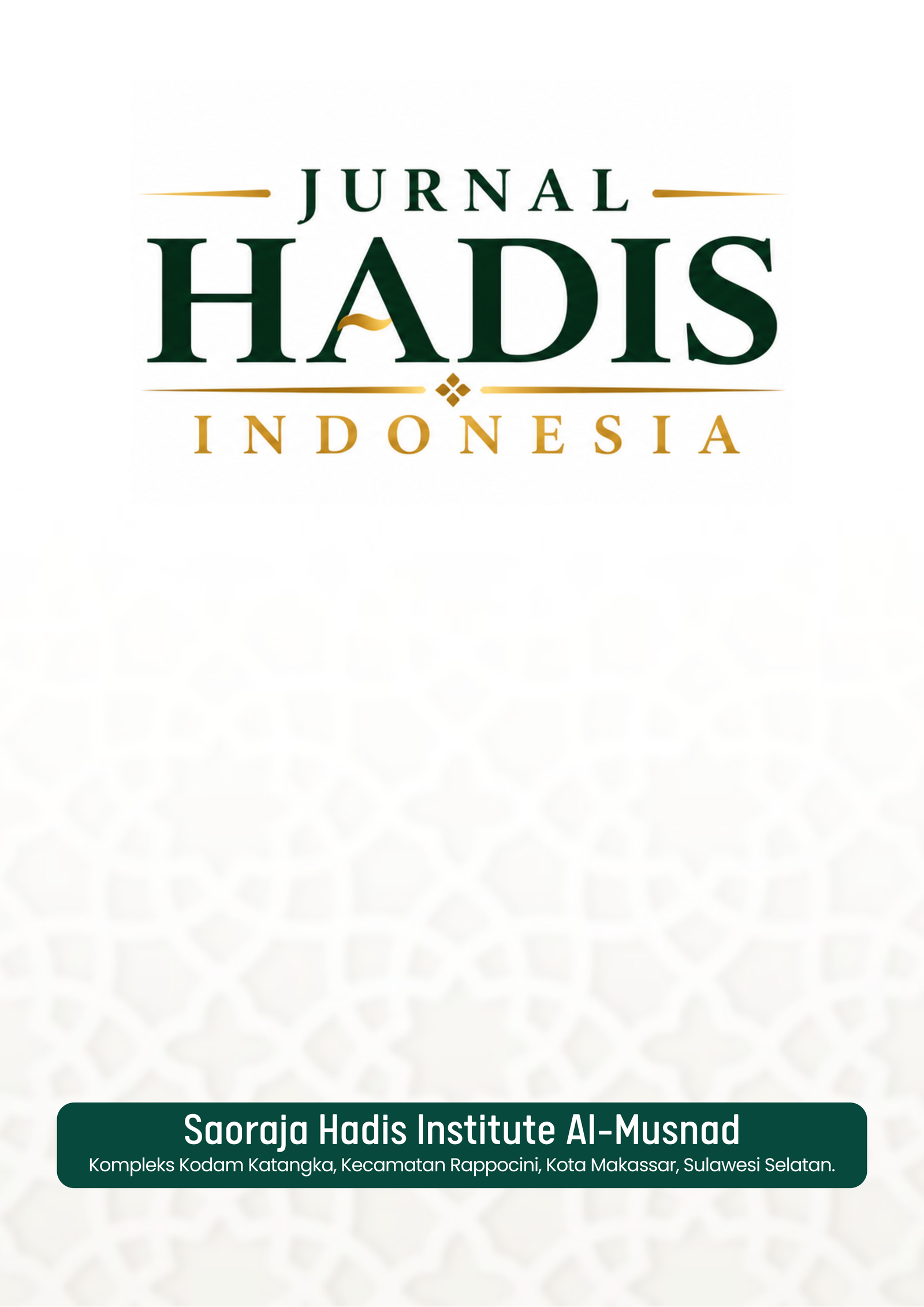 Logo Jurnal Hadis Indonesia